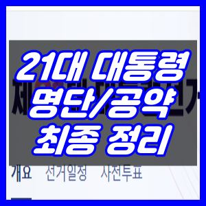 21대 대통령 후보명단공약 정리(김문수,이재명,이준석,김재연)