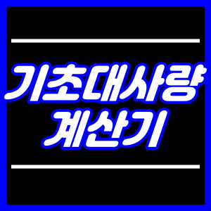 기초대사량 계산기 (남녀 기초대사량)